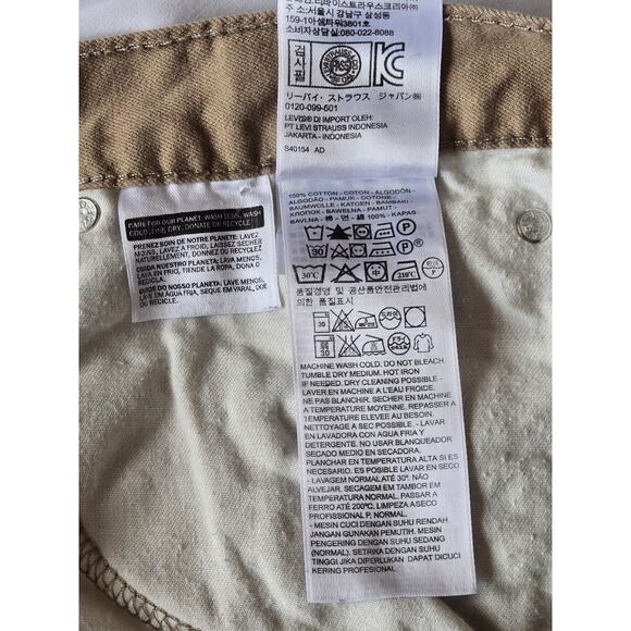 Vintage LEVI STRAUSS & CO. Khaki Straight Leg Grunge Jeans 34W 30L - Picture 7 of 9